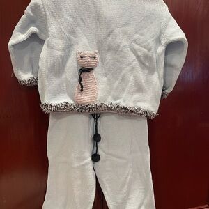 Zackali 4 Kids Blue and White Knit Sweater